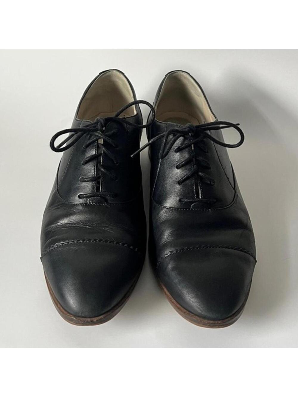 Cole Haan Women's The Go-to Arden Oxford Shoe W20348 Black Leather Size 8 Preppy